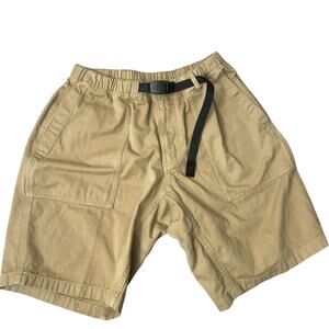 Gramicci Belted Hiking Short Mens Medium Khaki Elastic Outdoors Trail Cotton EUC